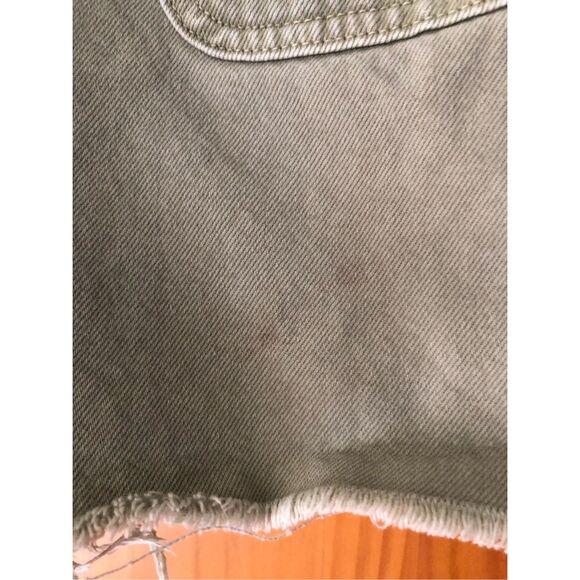 Zara High Waist Paper Bag Denim Shorts Elastic Waistband SZ 6 - Picture 6 of 10